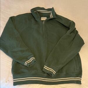 Abercrombie & Fitch Green Half-Zip Sweater Soft A&F Max Essentials